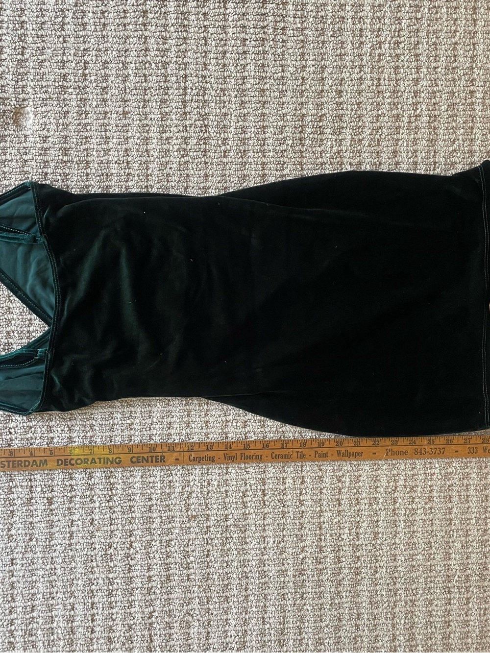HOCO Velvet Green asymmetrical dress